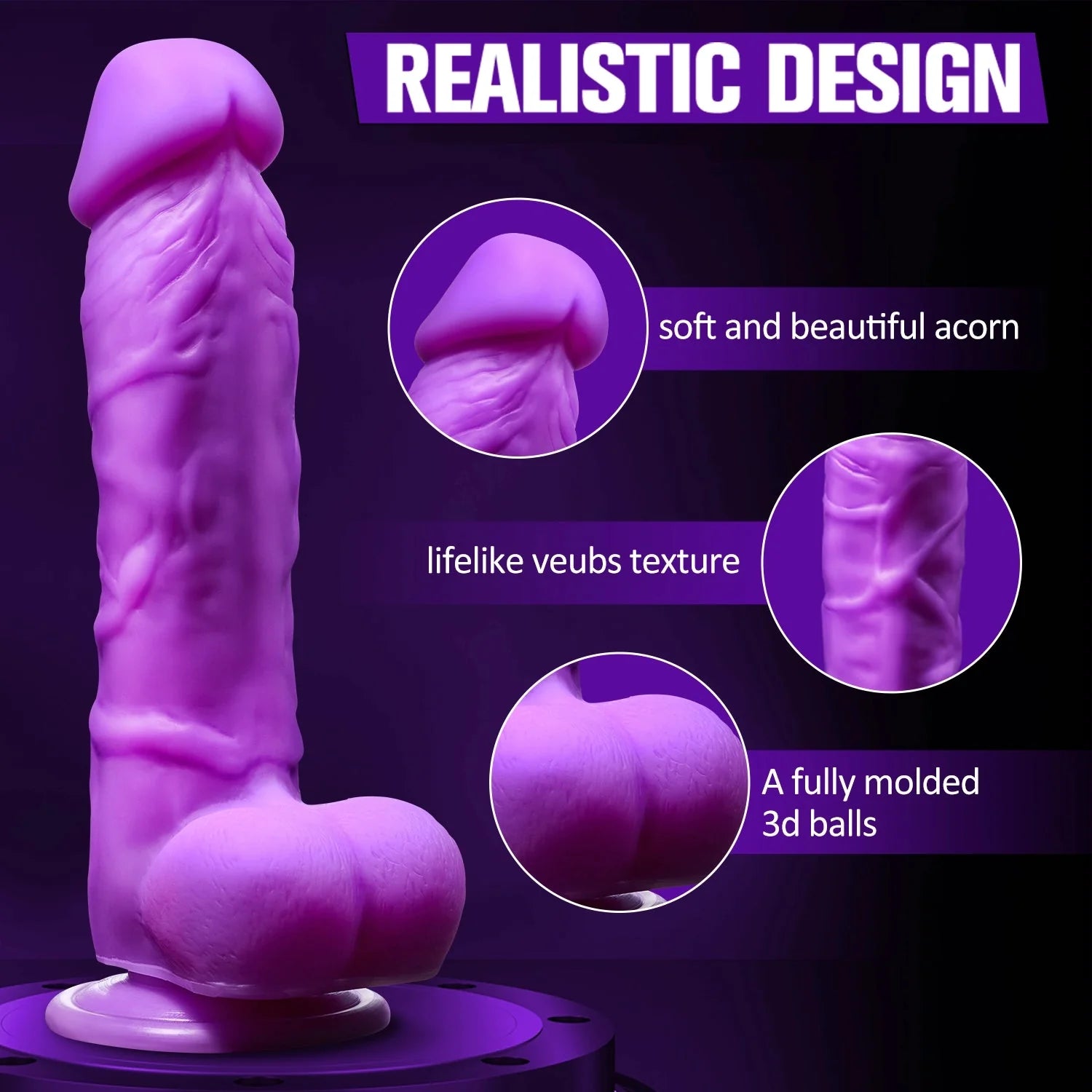 Premium Silicone Female Pleasure Toy - Suction Cup Design for Couples - AVYXO